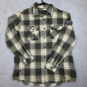 Howitzer Mens 3X‎ Flannel Shirt Plaid Button Up Long Sleeve Patriot MFG Co